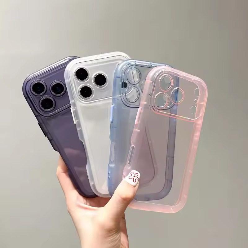 Transparent Silicone TPU Phone Case for IPhone 17 Air 16 15 14 13 12 Pro Max Soft Airbag Shock Bumper