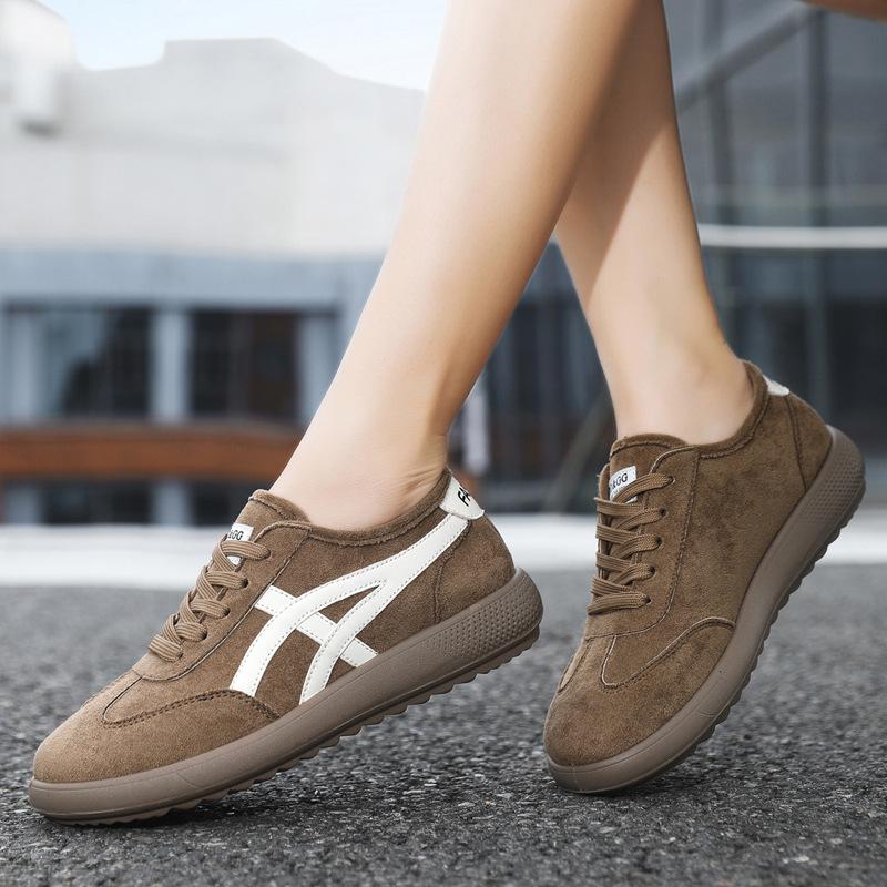 

thick-soled women s new spring student sports versatile casual whiteboard shoes 41 коричневый