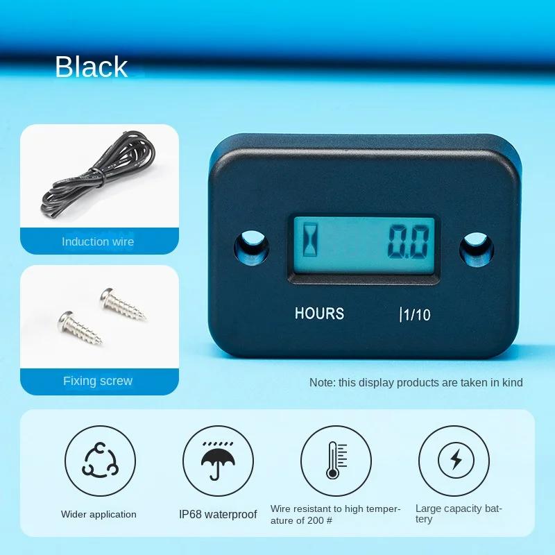 Tachimetro per Motocicletta Resistente e Impermeabile, Motoscafo, ATV, Timer Sensore LCD, Tachimetro, Alta Temperatura