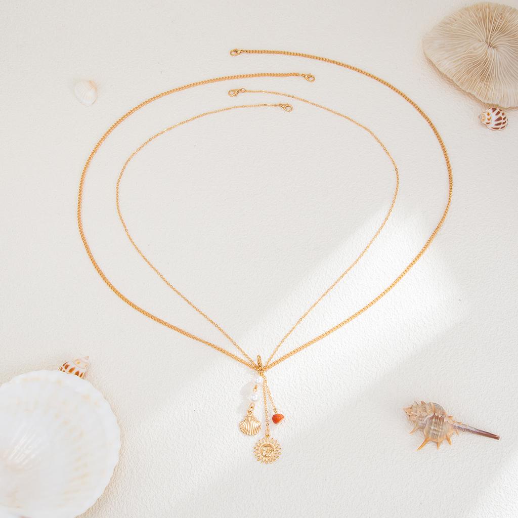 Gold Color Starfish Shell Pendant Bra Chain Summer Sexy Chest Chain Lingerie Party Jewelry 2025 Trendy Multi-layered Body Chain Accessories for Women