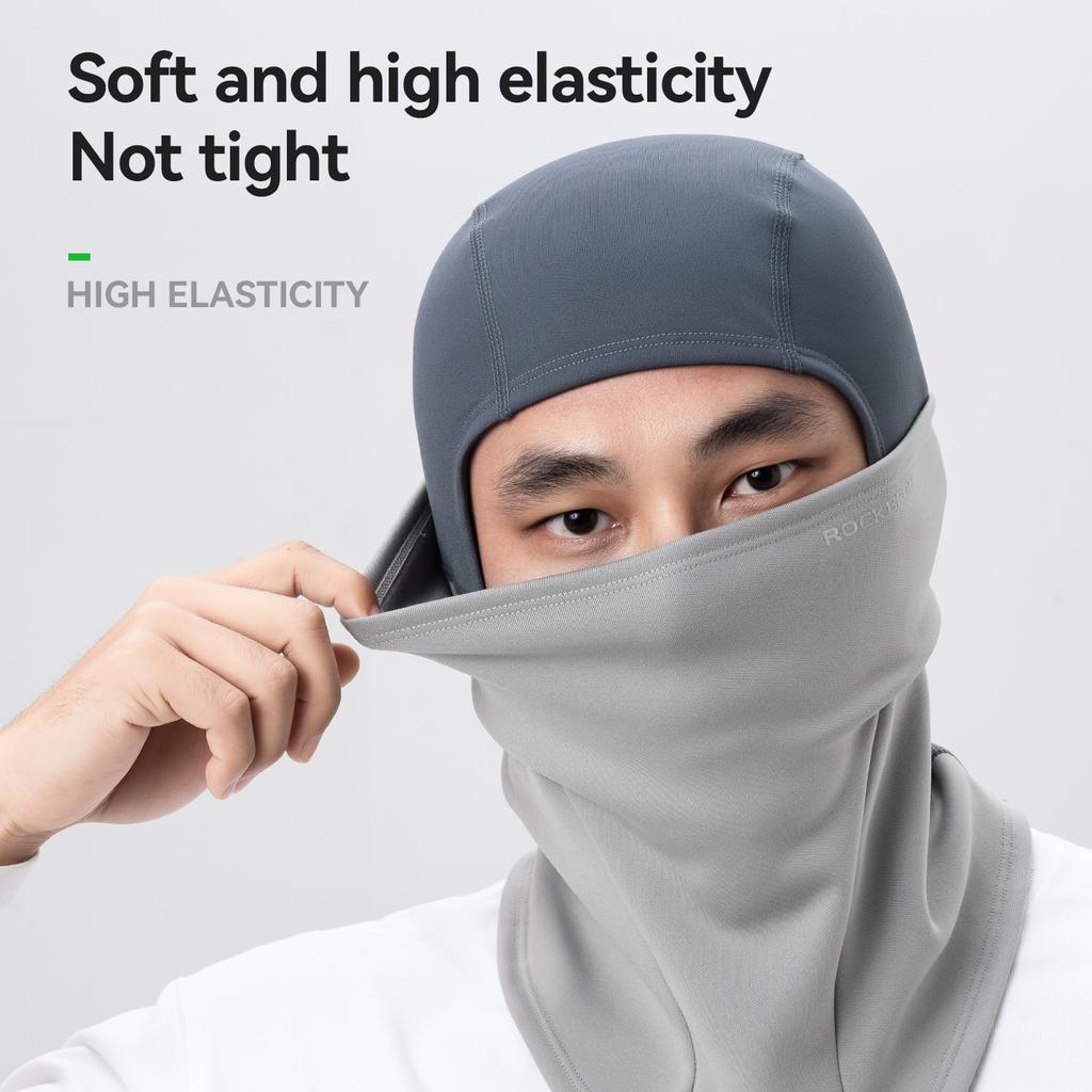 ROCKBROS Cycling Fleece Headgear 360°Warmth Color-Block Head Cover Windproof Heat Storage Skiing Hiking Cycling Comfortable Mask