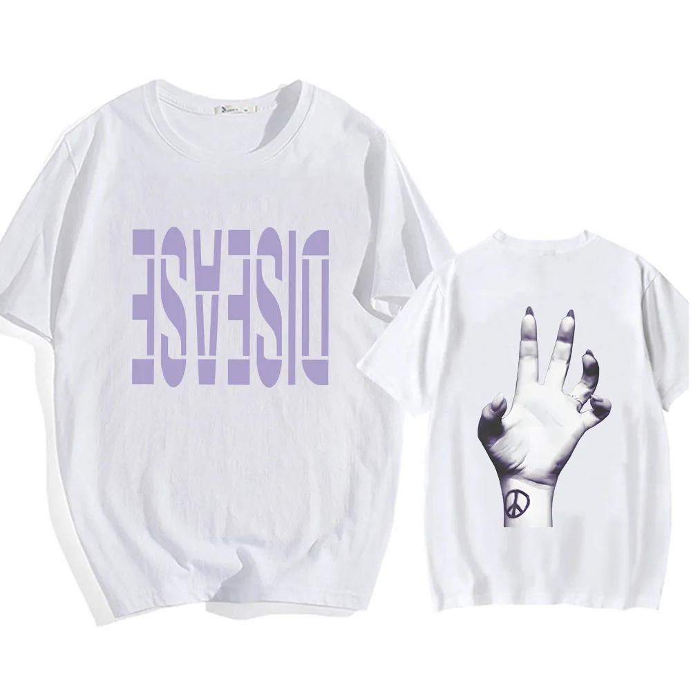 Lady Gaga Disease Graphic Tshirts Short Sleeve Summer Teeshirt Round Neck Unisex Women Soft Tshirts Printing Comfortable Tees