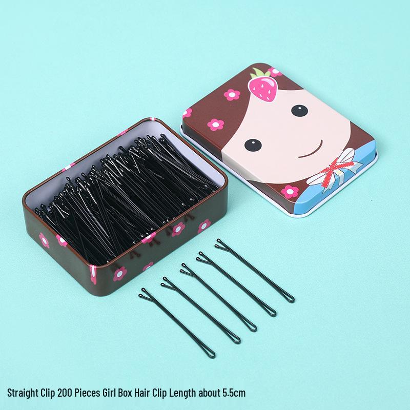 50-200 Pcs Black U-Shaped Bobby Pins & Flat Hair Clips for Hair Styling