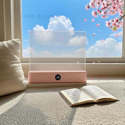 Book Light Rechargeable Clear LED Flat Reading Light Dimmable Panel Plate Lamp with 3 Colors And Timer Full Page Light for Readers Book Lovers