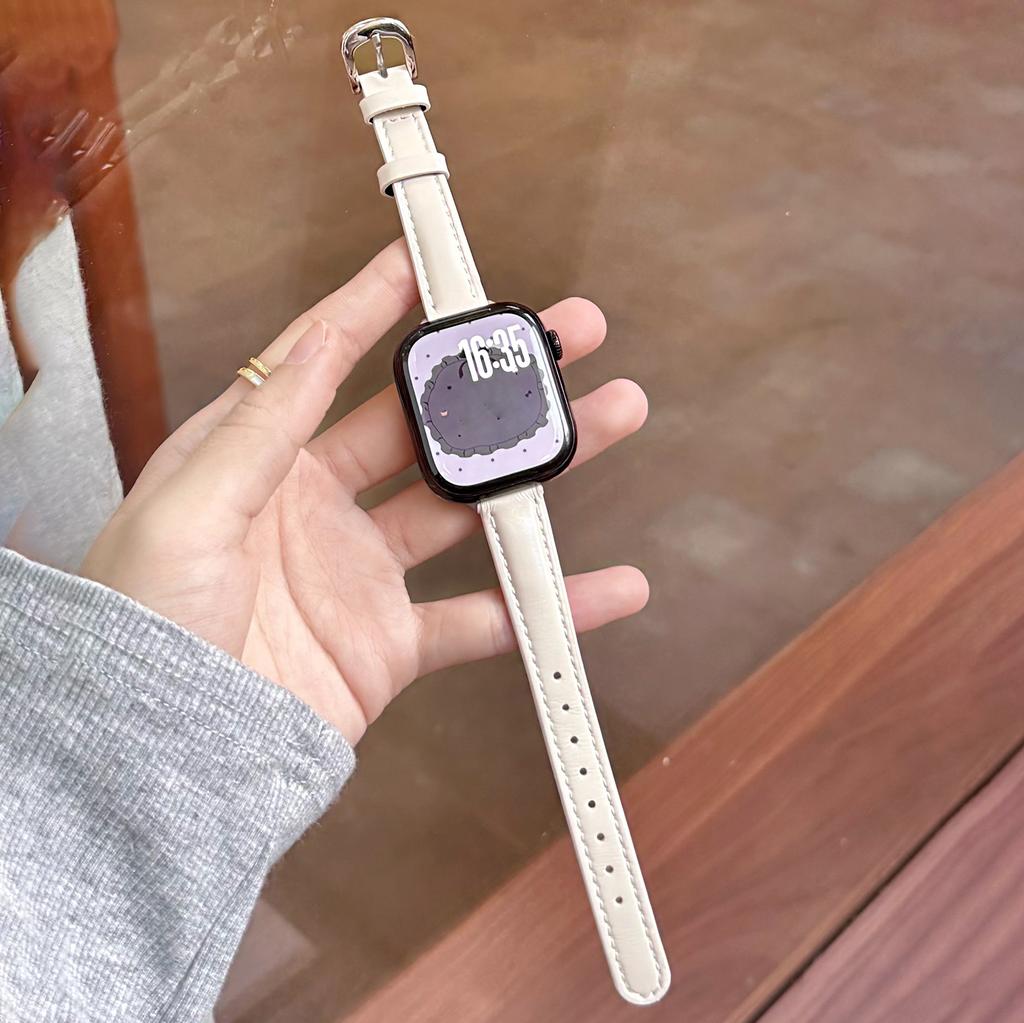 Hochwertiges geöltes Lederarmband für Apple Watch 49 46 45 44 42 41 40mm Mädchen Geschenk für IWatch Vollständige Serienmodelle S11 S10 S9 S8 S7