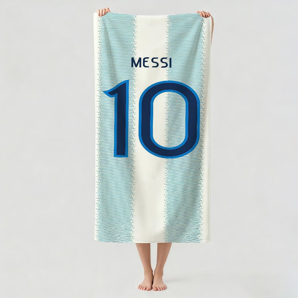 Modedruck M-Messi Handtuch Trockentuch Badehandtuch Anwendbar für Leichte Schwimmaktivitäten Camping Yoga Strand Ausflüge