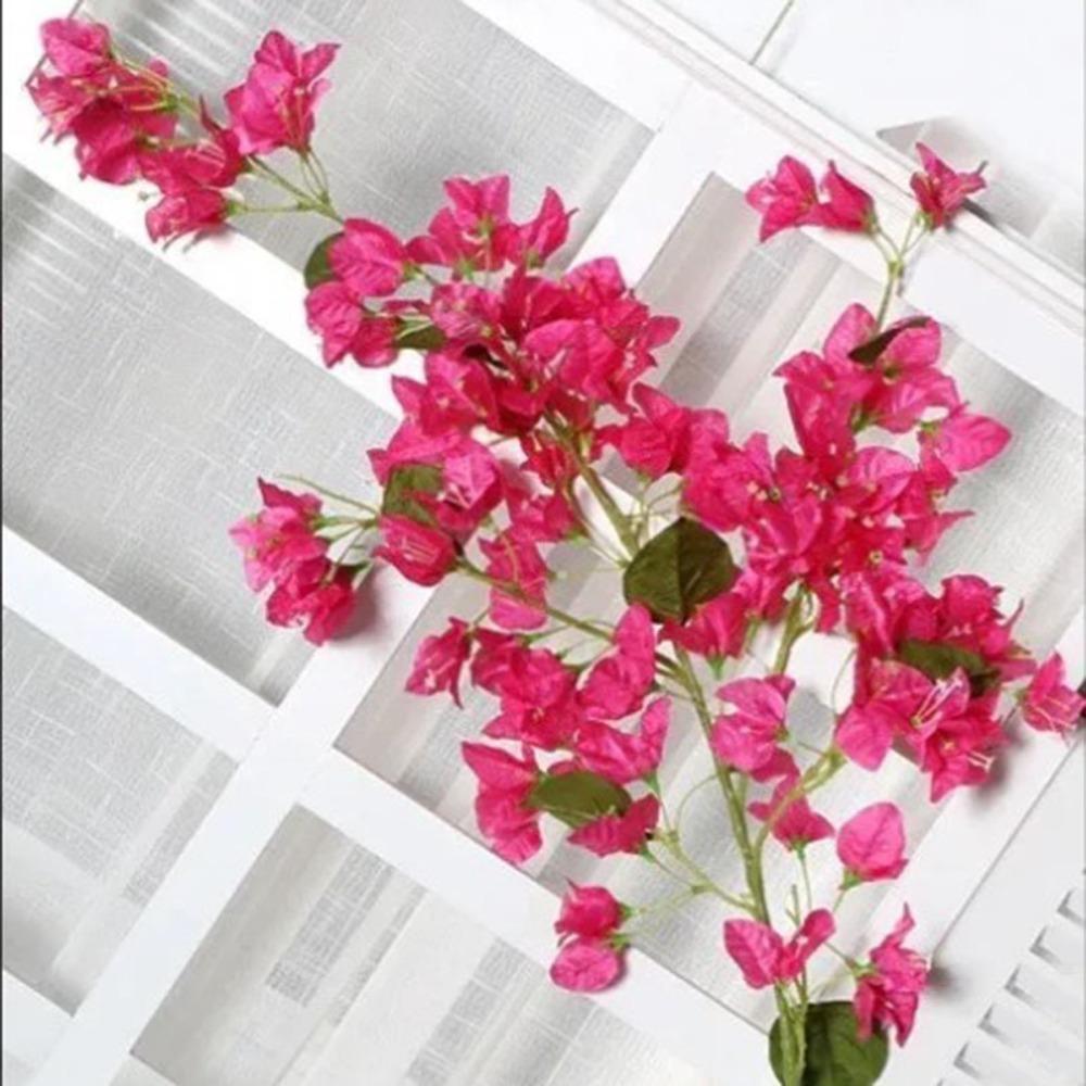 Silk Flowe Silk Artificial Bougainvillea Branches Party Tabletop Decorative Bouquet