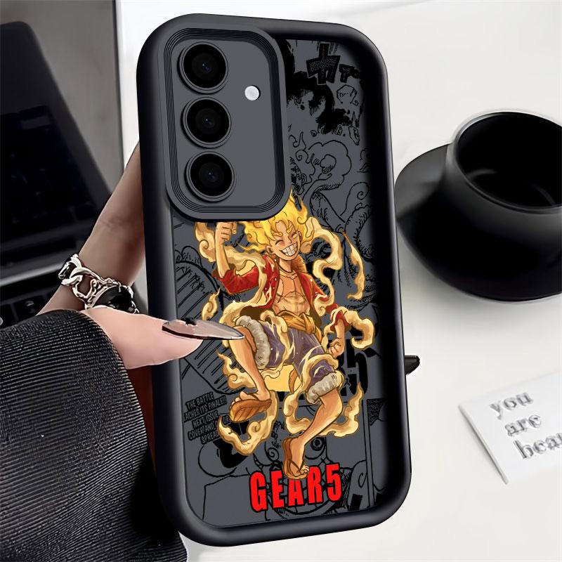 Ones Pieces Nika Phone Case For Samsung S26 S25 S24 S23 S21 S20 Ultra Monkey D Luffy Sun God For Galaxy S25 24 FE S26 Plus Cover