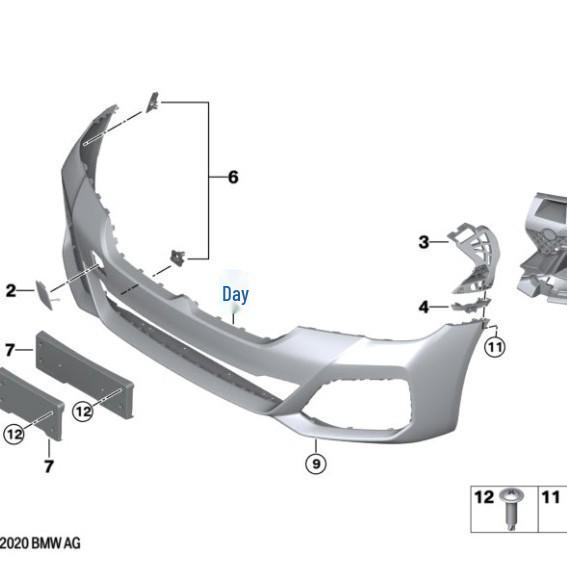 BMW 5 Series G38 LCI Front Bumper Assembly 51115A29950