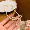 Super Fairy Bow Pearl Necklace Female Baroque Beaded Collarbone Chain Neck Chain with