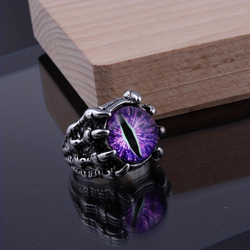 Bagues Réglables Personnalité Rétro Œil Maléfique Griffe de Dragon Griffe de Loup Ouverture Réglable pour Hommes Halloween Punk Style Sombre Bijoux de Doigts Cadeaux