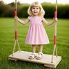 Wooden Swing Seat Swing Seat With Height-Adjustable Rope For Adults Comfortable Sports Supplies For Patio Garden Yard Deck Park