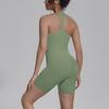 Solid Color Double-sided Brocade Back Tight Breathable Yoga Suit Training Sports Running Fitness Two-piece Set Women