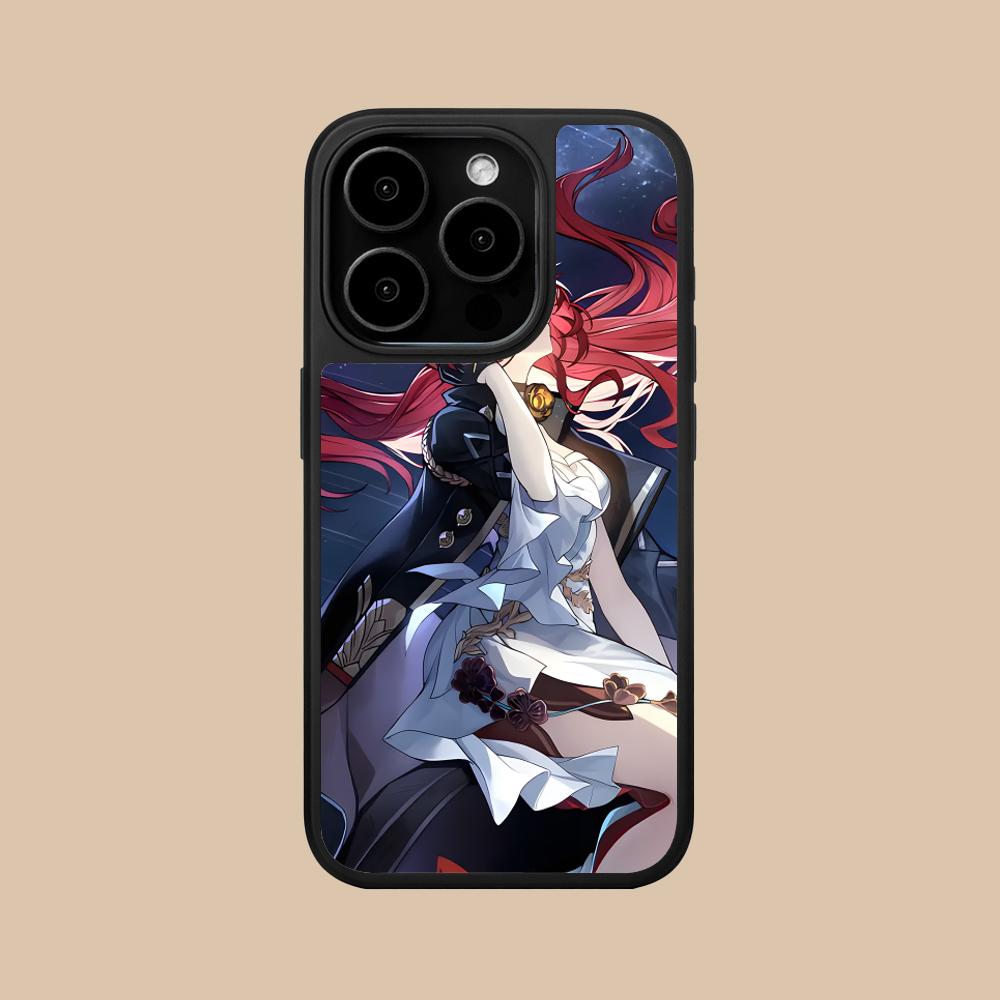 HSR Himeko Matte Surface Mobile Phone Case for iPhone 17 16 15 14 13 12 11 Air Pro Max Plus Colorful Cover
