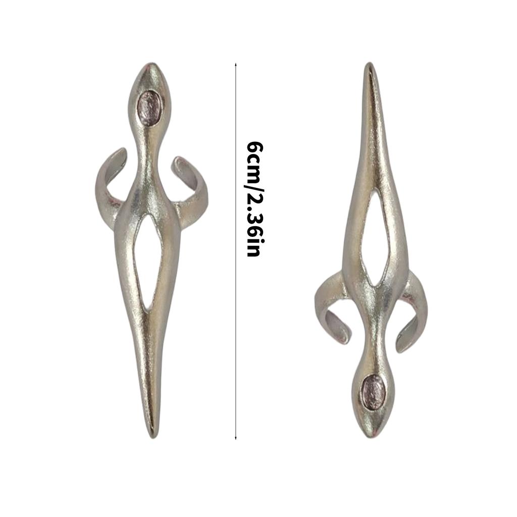 Dark Subculture Inspired Finger Ring Adjustable Fingertip Ring Rusts Resistant Jewelry for Gothic Fashion Lovers