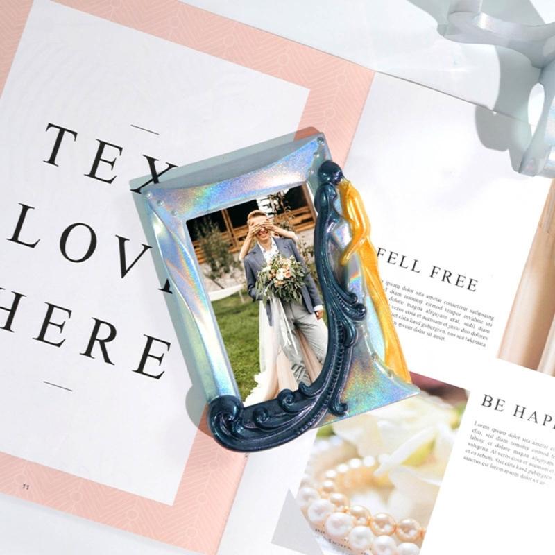 Photo Frame Mold Silicone Plate Holder Mold for Epoxy Casting Home Decoration Pictures Frame Artworks Display Holder