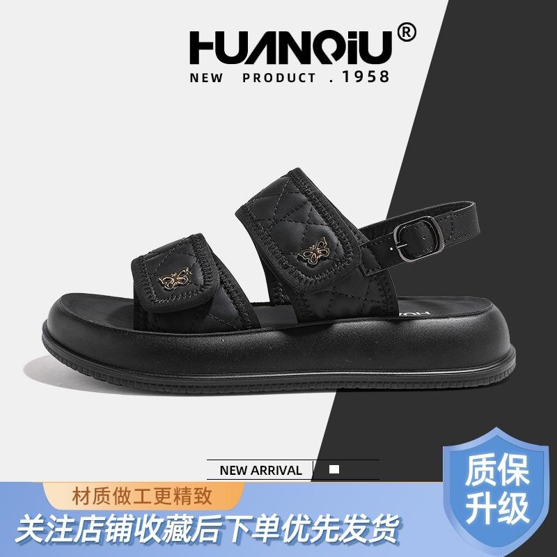 Global sandals KMYAX8252 new summer wear versatile soft-soled beach shoes women's casual Velcro women's shoes