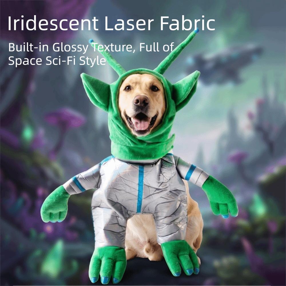 Colorful Laser Alien Pet Costume Plush Hands and Feet Alien Cat Dressed Up Party Dressing