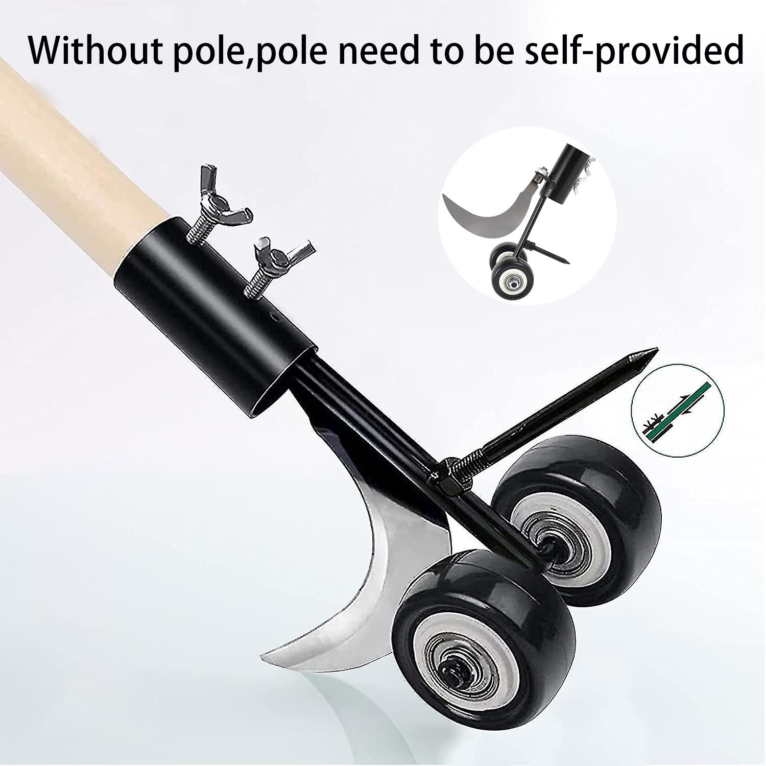 

1pcs Stand-Up Manual Weed Puller with Wheels, Weed Hook, Roller Crack Weeder for Gardens, Lawns, Sidewalks, Driveways чёрный