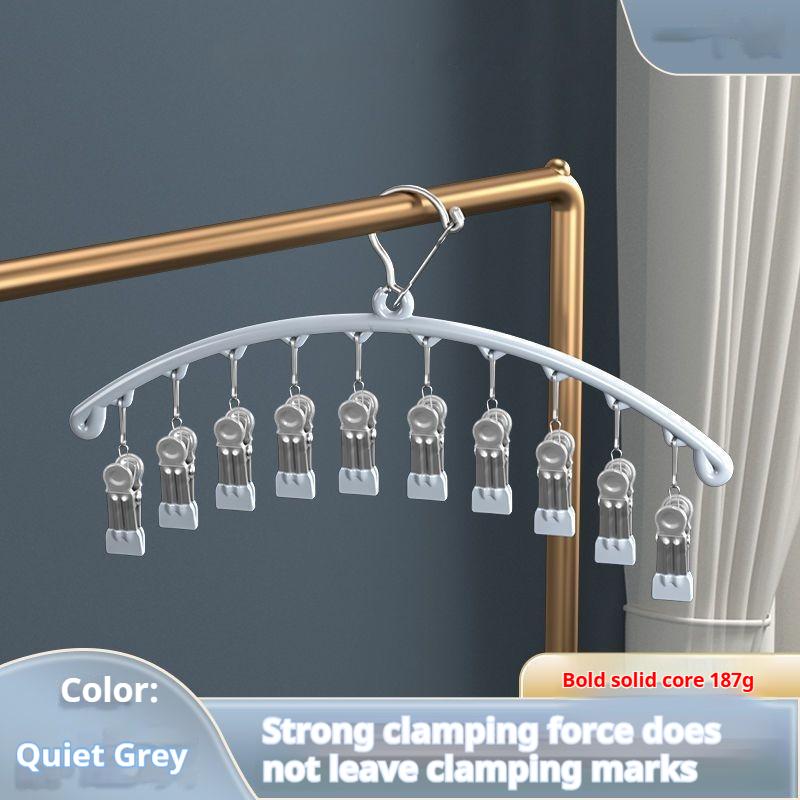 

Вешалка для сушки одежды из нержавеющей стали, ветрозащитная вешалка для одежды, 10 зажимов, вешалка для сушки носков, держатель для нижнего белья, вешалки 1Pcs&1&10
