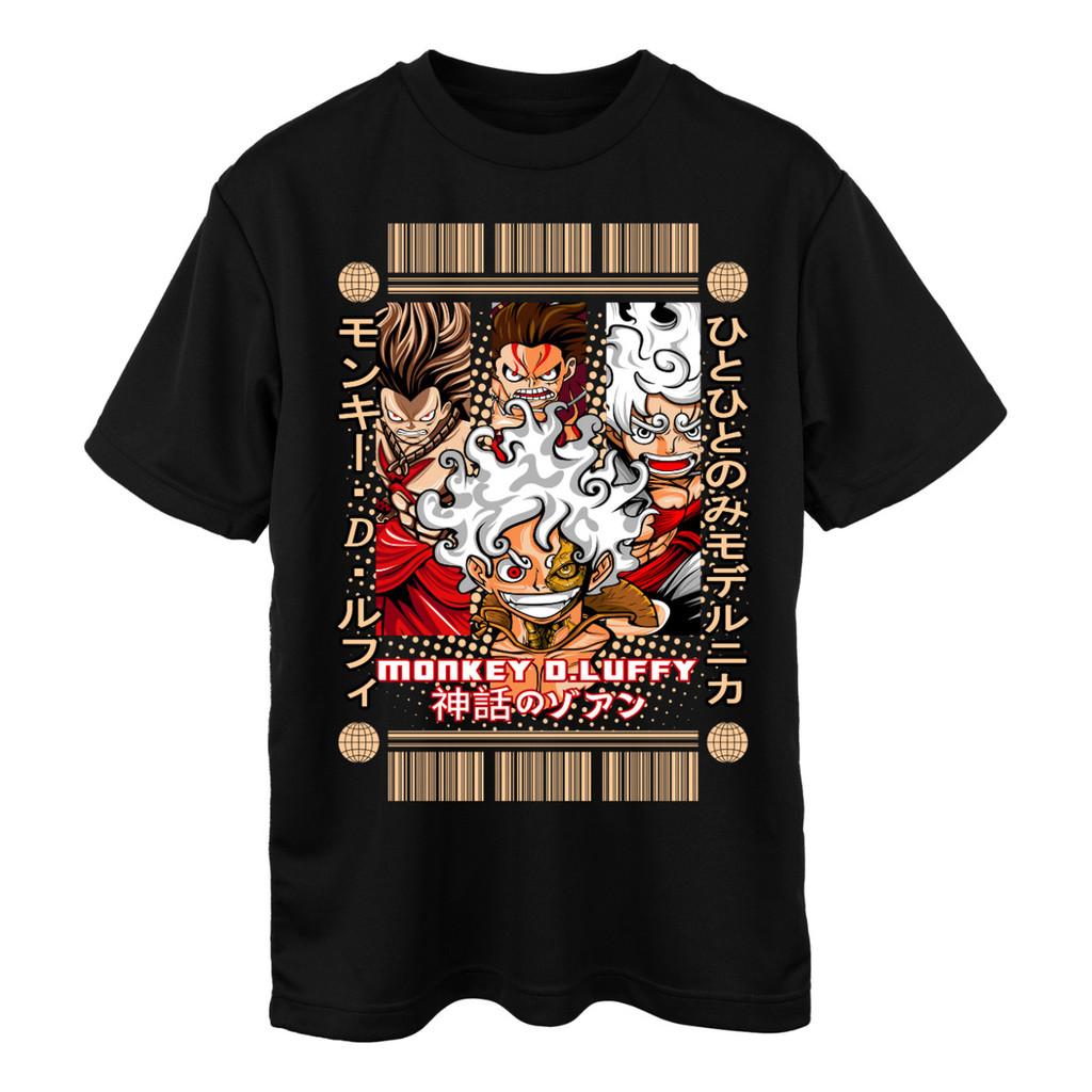 ONE PIECE Nika Luffy Gear 5 Anime Men Women Summer T-shirt Harajuku Oversized Retro Short-sleeved Loose Casual Comfort Y2k Top