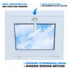 Ventana Blanca PVC Oscilobatiente 60X50 Nueva 600X500, Oscilante Desde Arriba Doble Acristalamiento