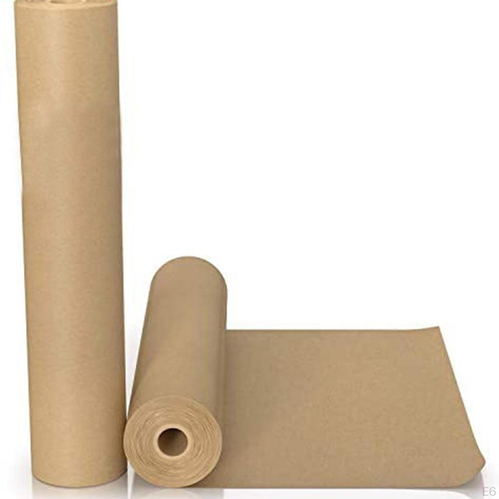 30M Brown Kraft Paper Friendly Decorative Easel Roll DIY for Birthday Gift Packing,