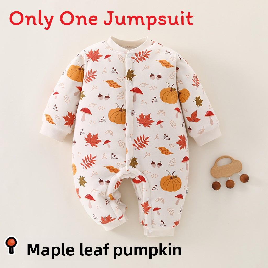 Winter Baby Onesie With Thick Cotton Layer For Newborns Girl Boy Safe For Winter