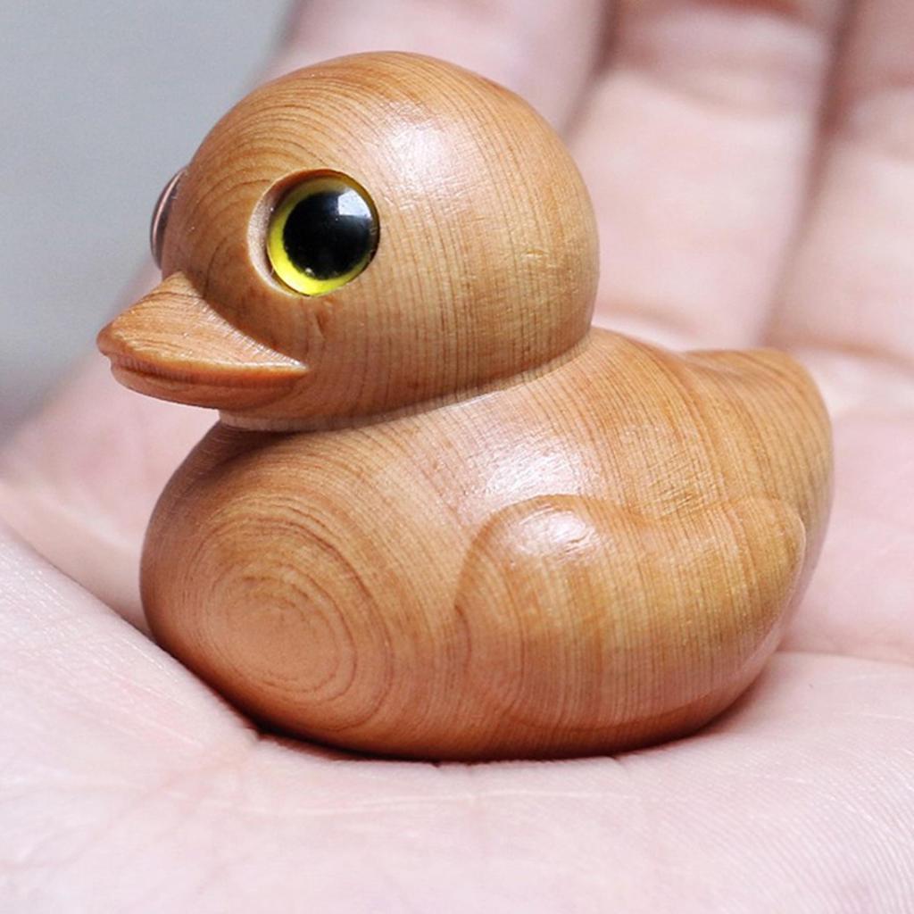 Mini-Entenfiguren Lustige Ente Handgefertigte Holzstatue Gartendekoration Haus Büro Schreibtisch Dekor Geschenke Souvenirs