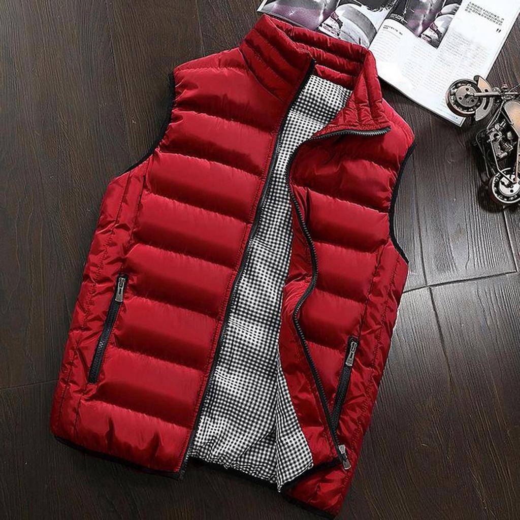 Männer Herbst Winter Mantel Gepolsterte Baumwolle Weste Warme Kapuze Dicke Weste Tops Jacke