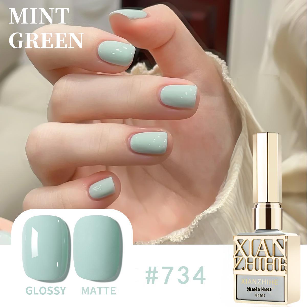 2026 Mint Green Whitening Candy Nail Gel Polish – Popular Salon Color Series