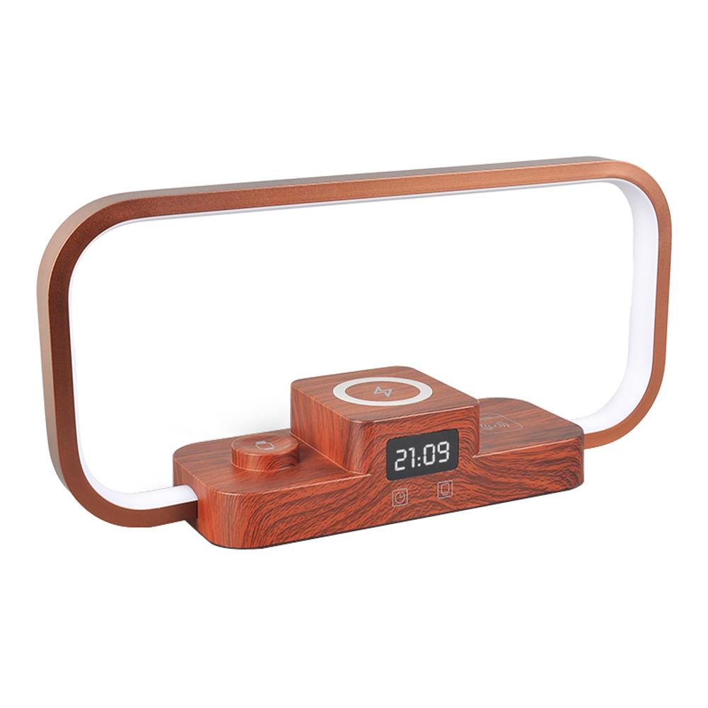 

LED Bedside Lamp with Wireless Charger with 3 Charging Station Night Light Nightstand Lamp for Nightstand Bedroom