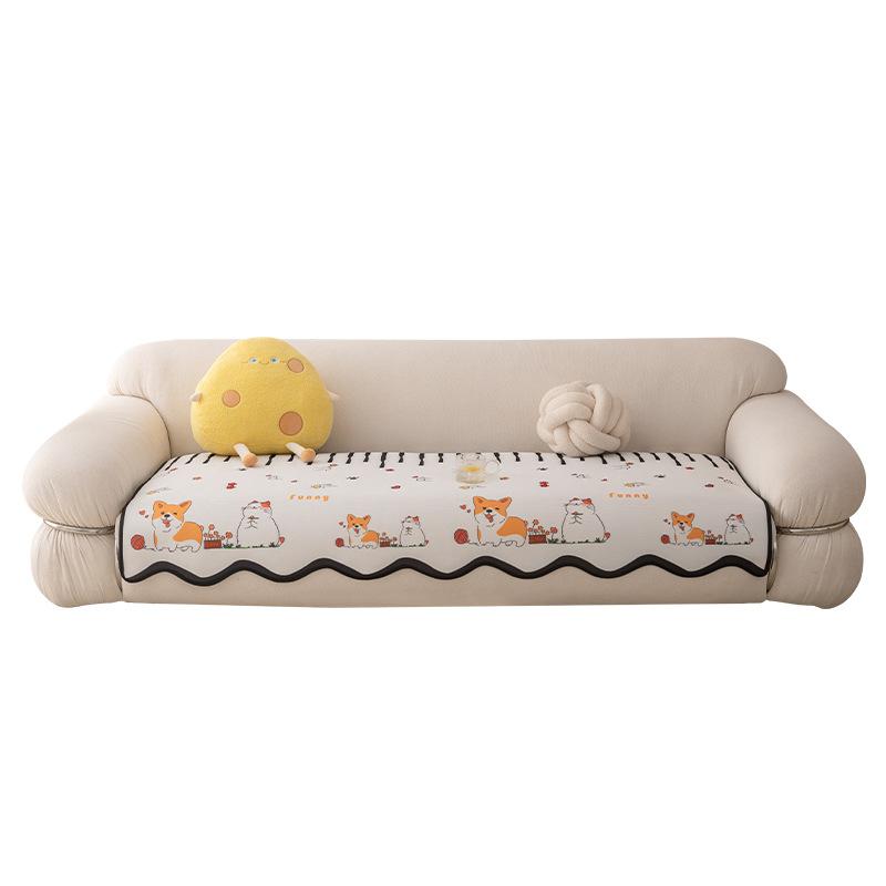 Cartoon Cute Wind Sofa Cushion  New Summer Ice Silk Sofa Mat Special-Shaped Leather Sofa Cover