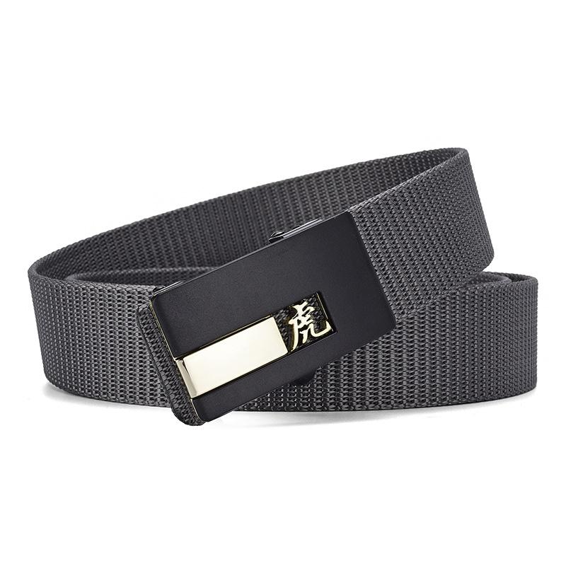 Zodiac Toothless Canvas Belt Simple Automatic Buckle Imitation Nylon Belt Casual Men'S Belt