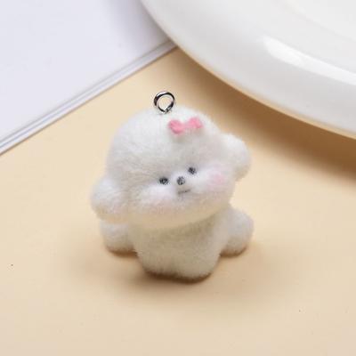 Resin Flocking Cute Three-dimensional Keychain Pendant Car Key Chain Pendant Bag Pendant