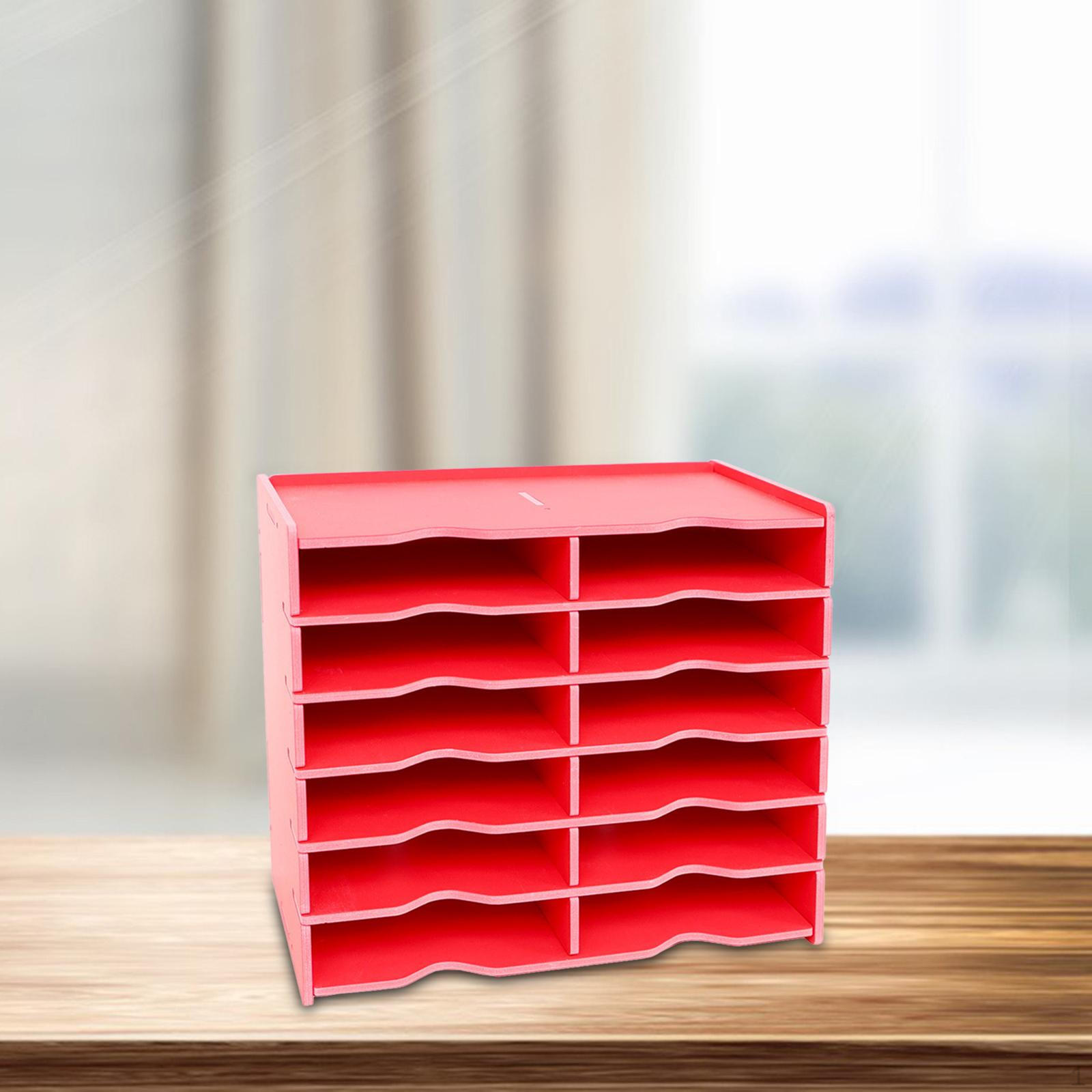 

Craft Organizer for Diamond Tools with 12 Sections Desktop Use червоний