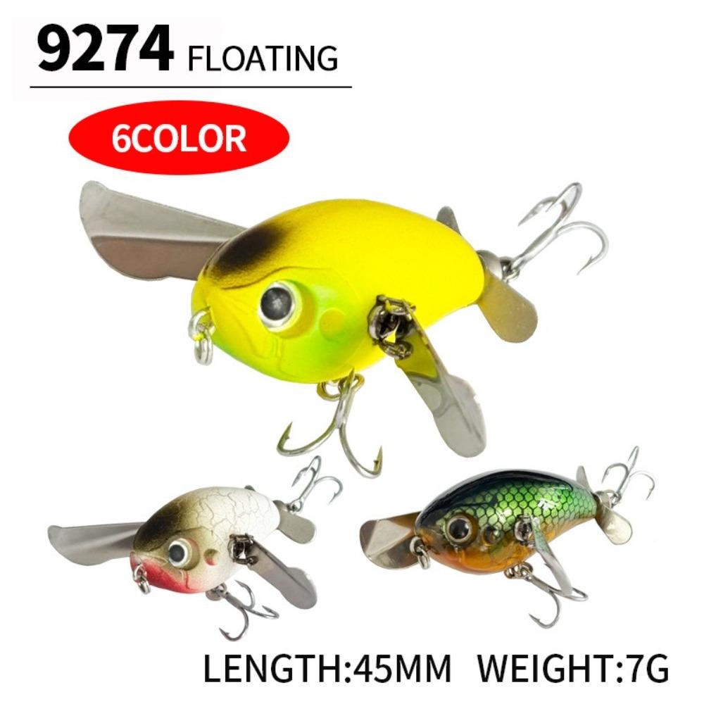 45mm Length Cicada Fishing Lure Floating Body Metal Blade Bait Cicada Lure Saltwater Fishing