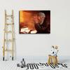 African American Black Man Praying At Dinner Table Daily Bread Posters Canvas Wall Art, Suitable for Living Room Bedroom Study Office Cafe Pub Etc,