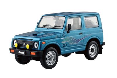 Aoshima Bunka Kyozai Skala Rakupla Zestaw zatrzaskowy Suzuki JA11 Jimny Metaliczny niebieski Triton Zestaw modelu plastikowego (AOSHIMA) 1/32 Nie. 18-TB Pre-Colored (Samochód)