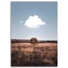 Leinwanddruck, Einsamer Baum und Wolken
