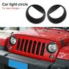 Front Lamp Headlight Accessories Decor Cover For Jeep Wrangler JK JKU 2007-2018