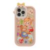 Custodia Morbida in Silicone con Orso Cartone Animato Ragazza Felice Graffiti Amore Auto Per Iphone 14 Pro Max Plus 13 11 12 Promax 3d Carina Capa Posteriore
