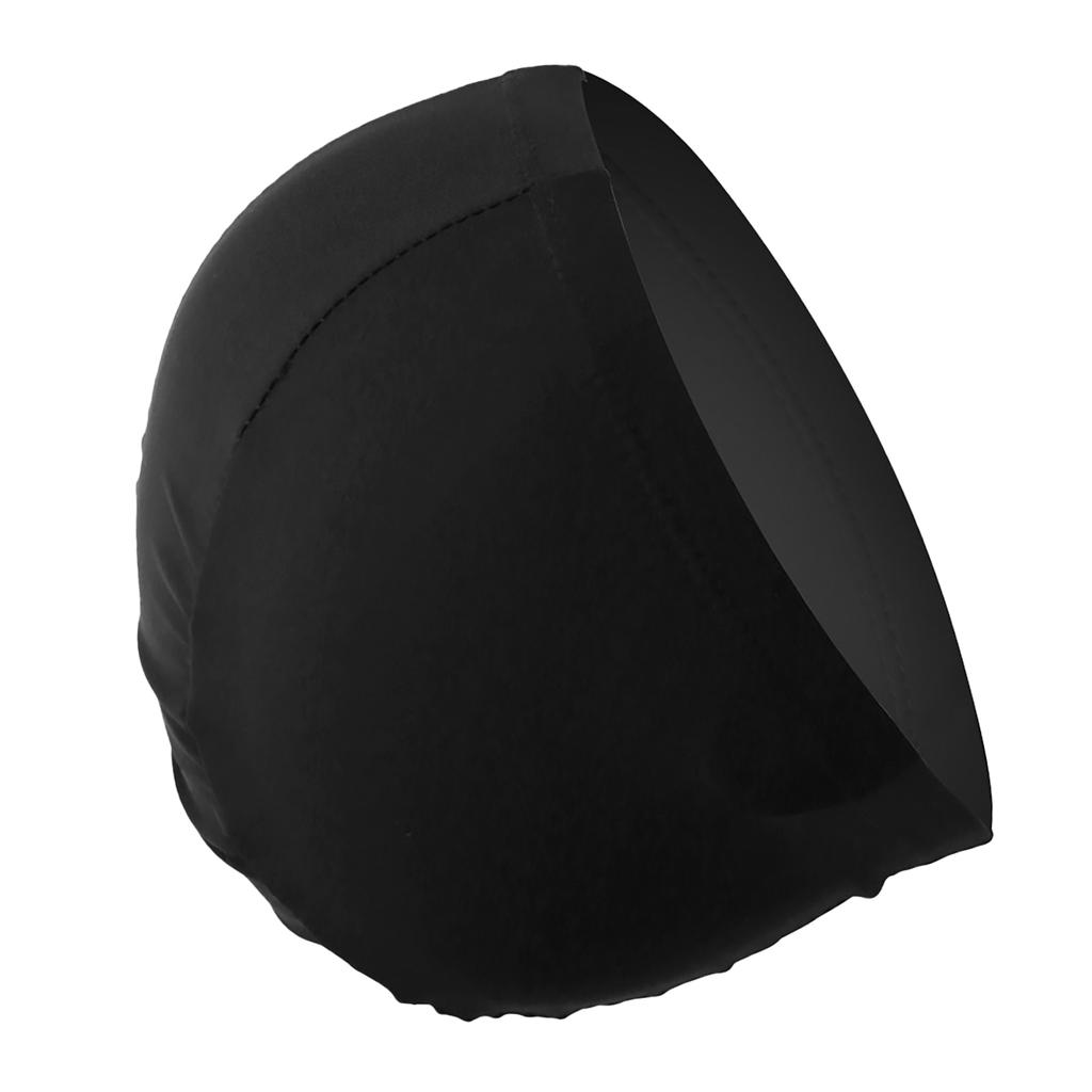 Swimming Cap High Elasticity Thick Durable Bathing Cap Polyester Swimming Hats for Women Men Black