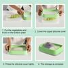 Boîte à lunch pratique Vert herbe Croqueur alimentaire translucide Conservation fraîcheur Silicone compatible micro-ondes Boîte à lunch