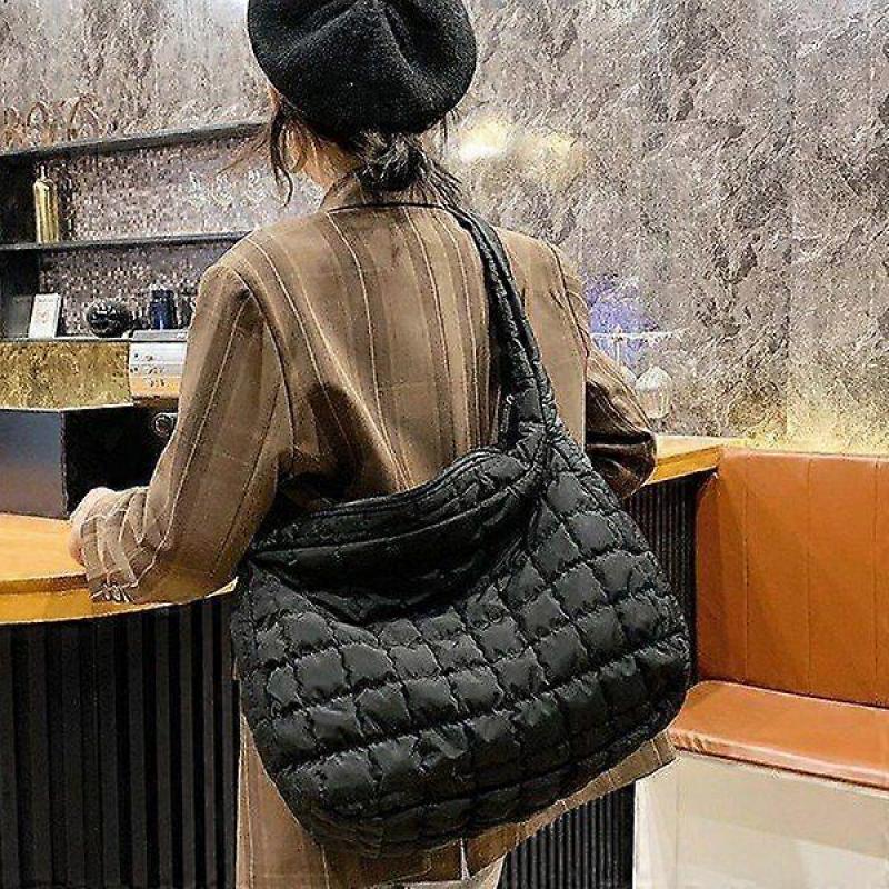 Designer Ruched Handbag Luxury Nylon Quilted Padded Crossbody Bag Casual Large Capacity Tote Shoulder Bags_Special Gift