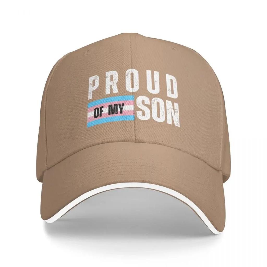 PROUD OF MY TRANSGENDER SON TRANSGENDER SON PRIDE TRANS FLAG PROUD PARENT Baseball Cap |-F-| Hats Woman Men's