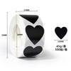 25mm Heart Shaped Sticker Labels - 500 per Roll for Crafts and Organization