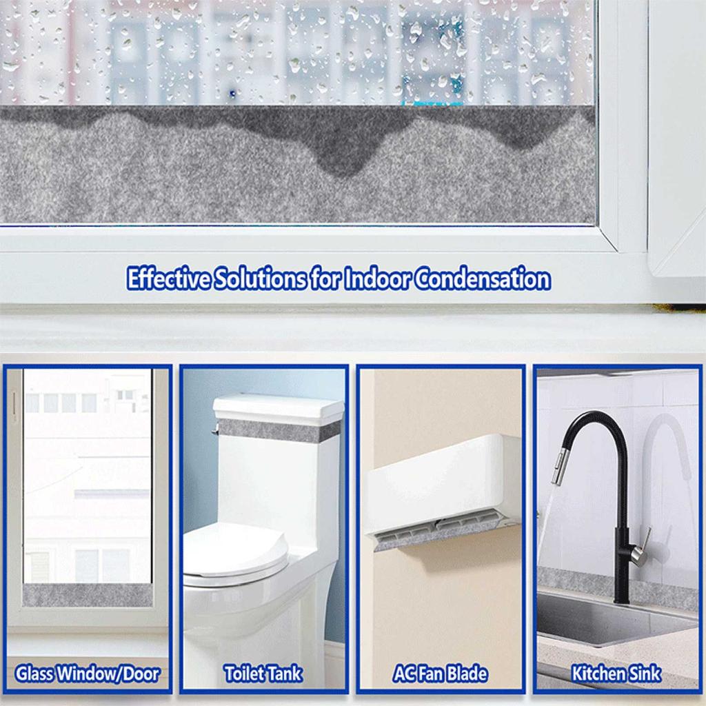 Water Absorbing Strip Roll for Window Use with Backing Designed To Prevent Moisture and Condensation Build Up