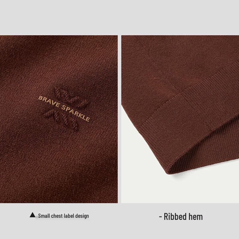 HLA Herren Wollmischung Pullover Strickpullover