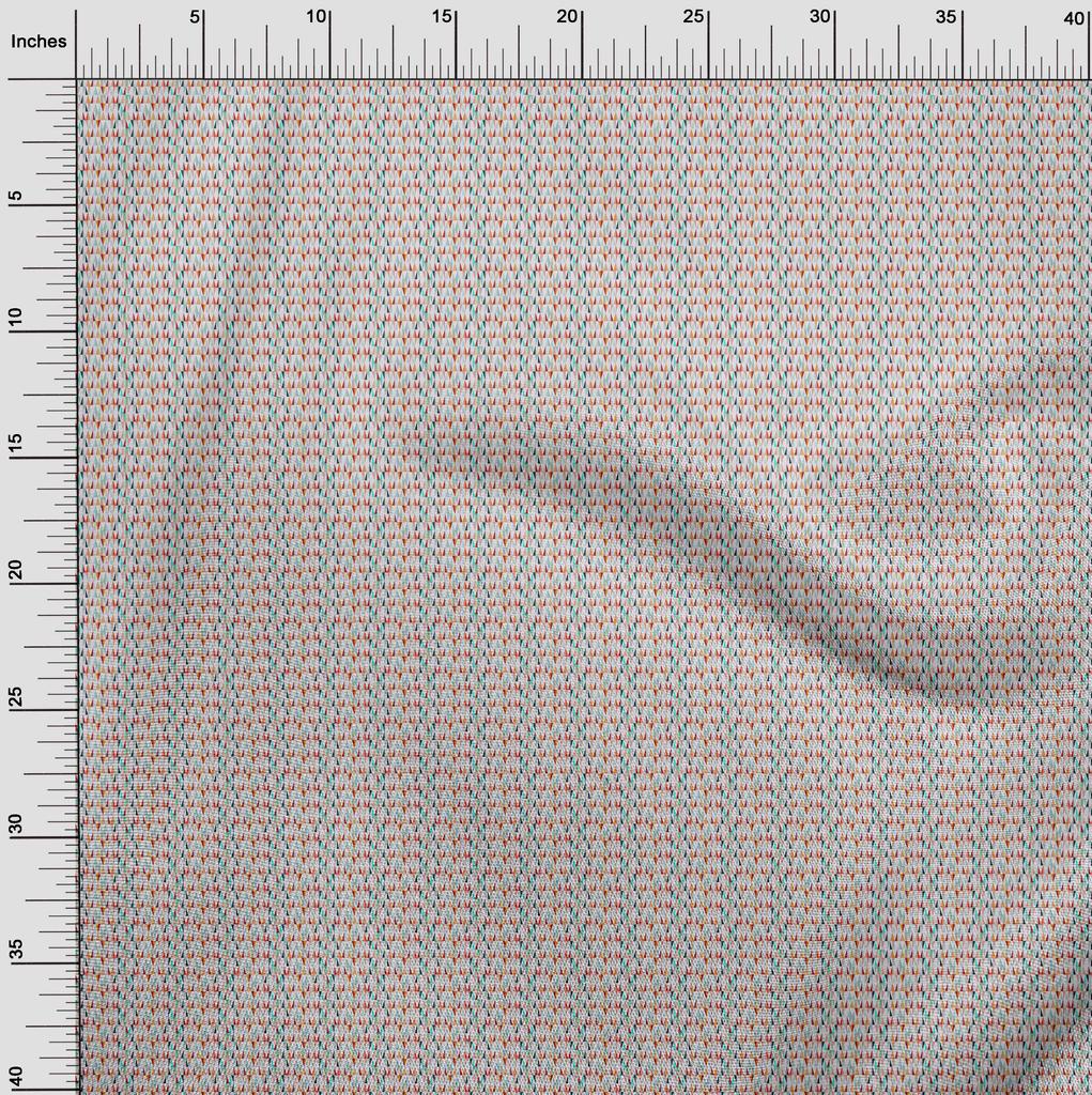 oneOone Cotton Flex Maroon Fabric Triangle Dress Material Fabric Print Fabric By The Yard 40 Inch
